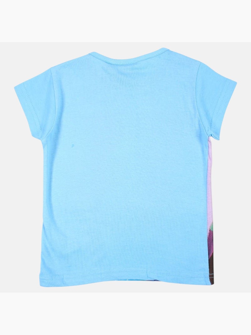 Disney - t-shirt manches courtes imprimé, coupe droite et col rond Bleu - Kiabi