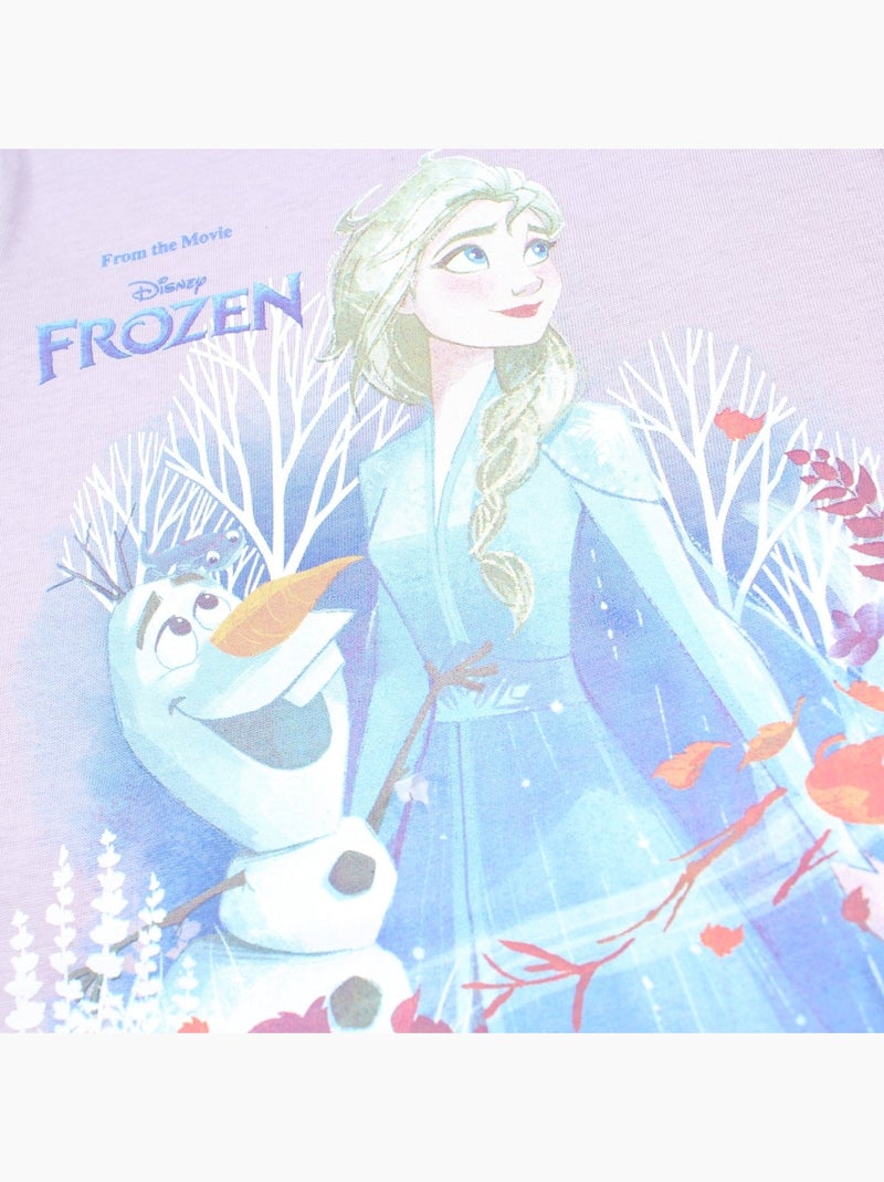 Disney - t-shirt manches courtes imprimé, coupe droite et col rond Violet - Kiabi