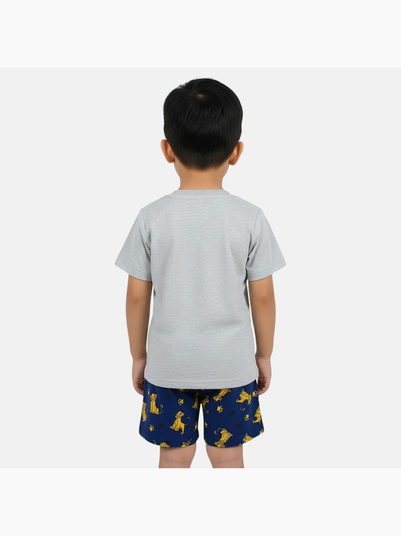 Disney - t-shirt manches courtes personnage avec short Gris - Kiabi