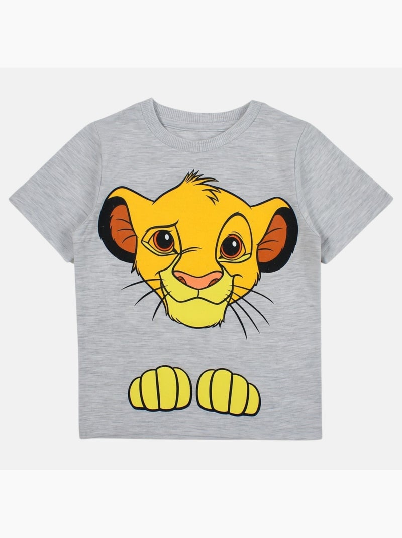 Disney - t-shirt manches courtes personnage avec short Gris - Kiabi
