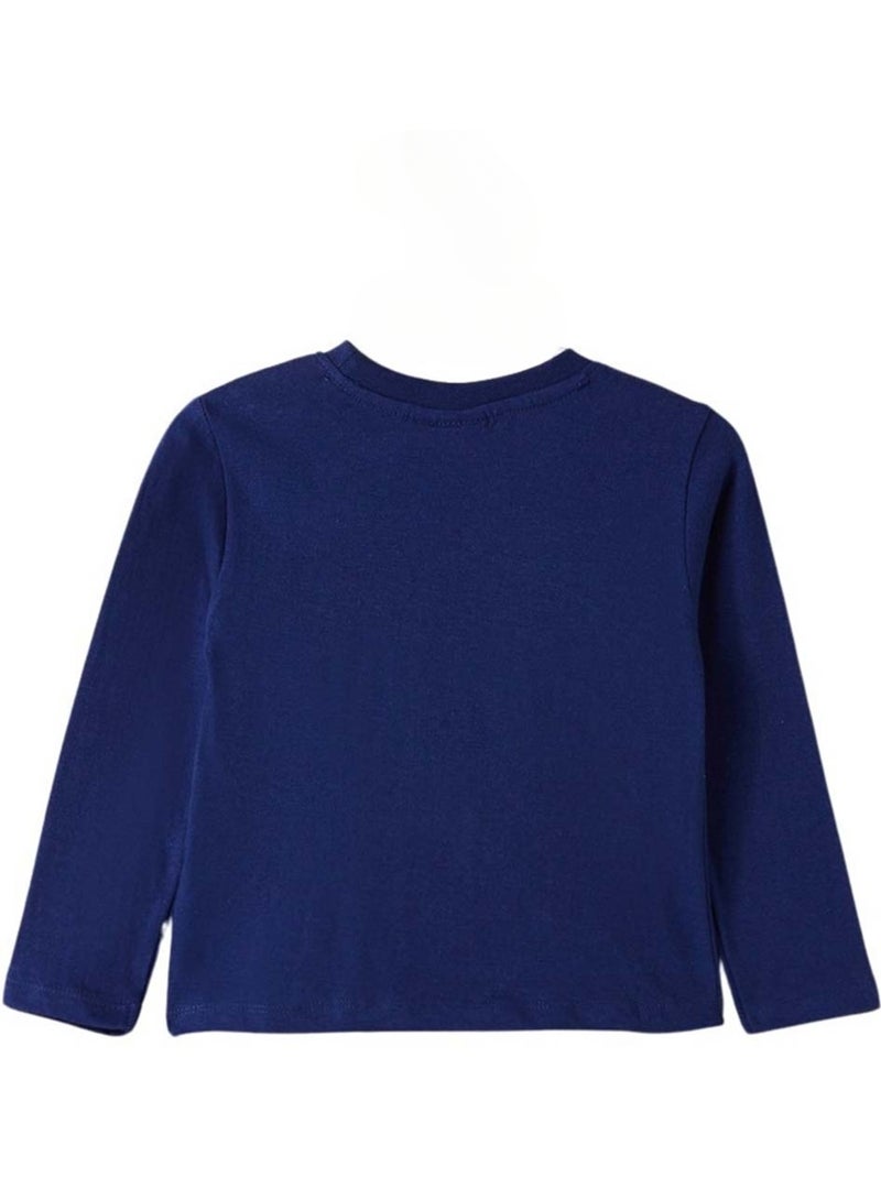Disney - t-shirt manches longues avec personnage licence Bleu marine - Kiabi