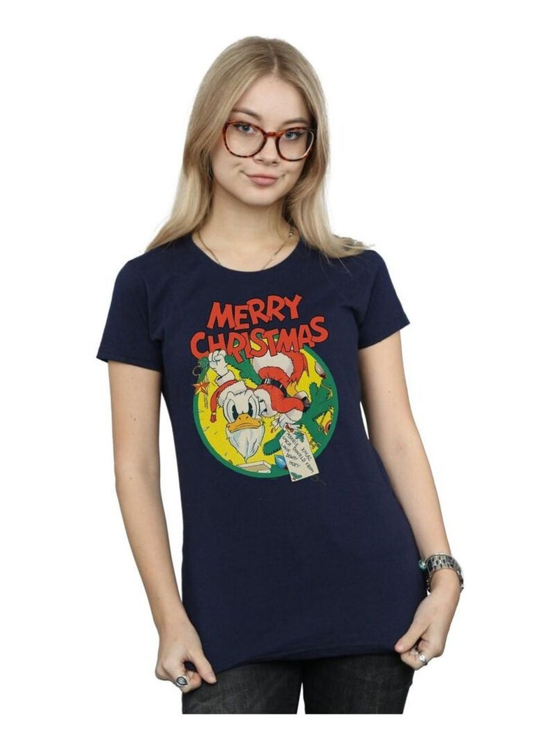 Disney - T-shirt MERRY CHRISTMAS Bleu marine - Kiabi