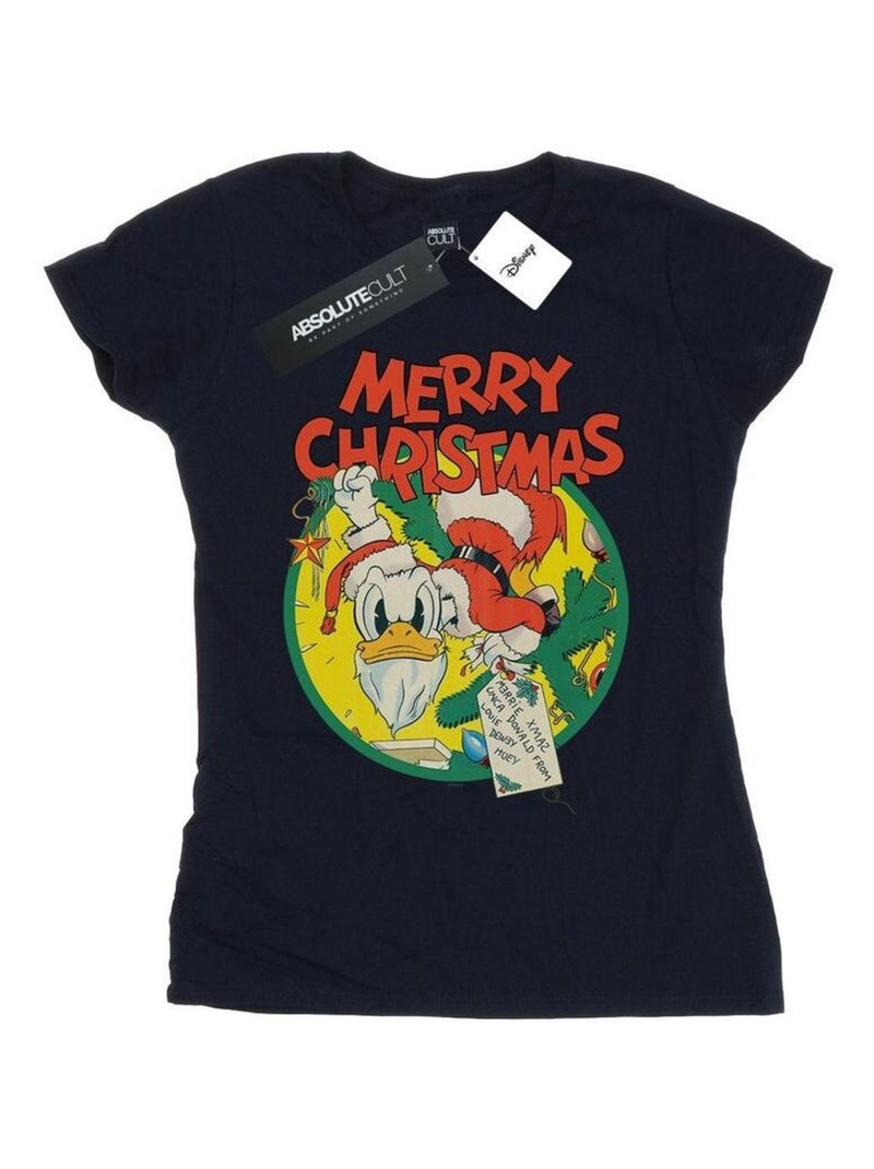 Disney - T-shirt MERRY CHRISTMAS Bleu marine - Kiabi
