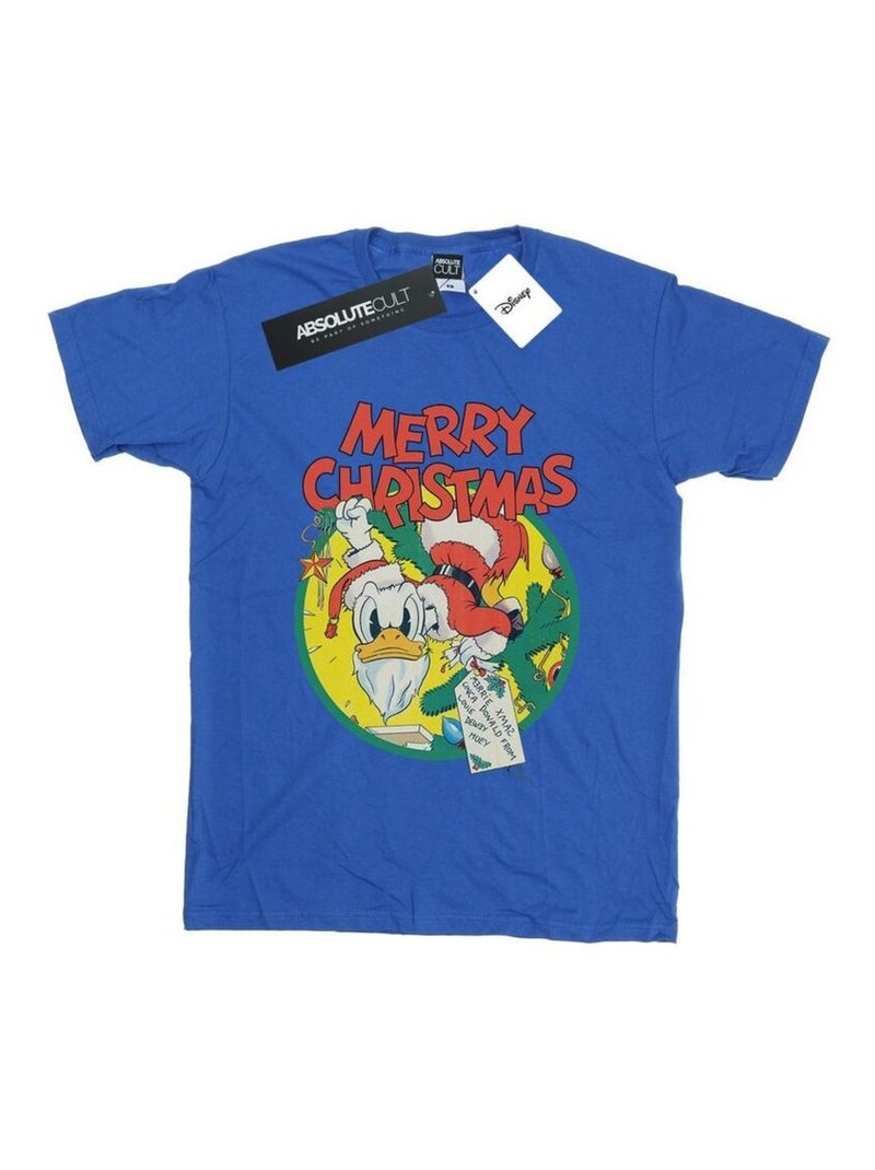 Disney - T-shirt MERRY CHRISTMAS Bleu roi - Kiabi