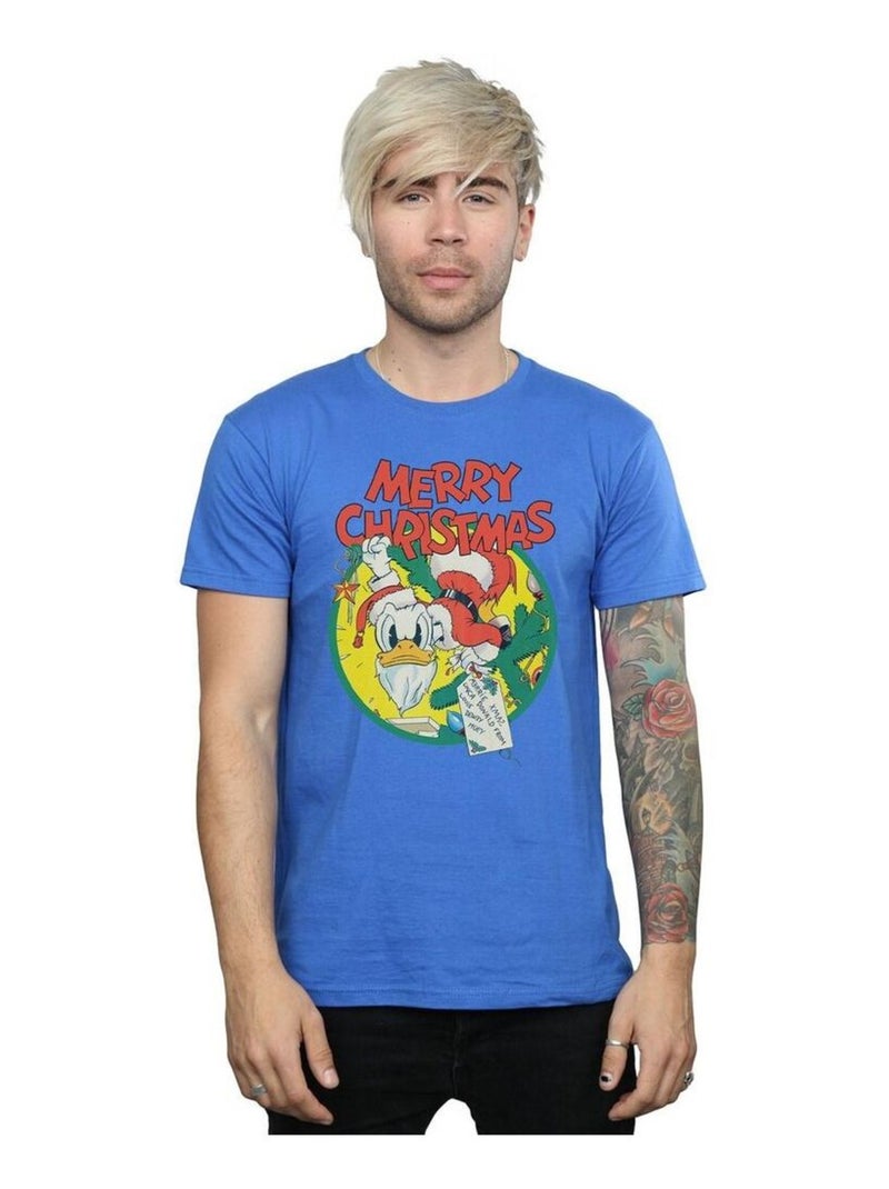 Disney - T-shirt MERRY CHRISTMAS Bleu roi - Kiabi