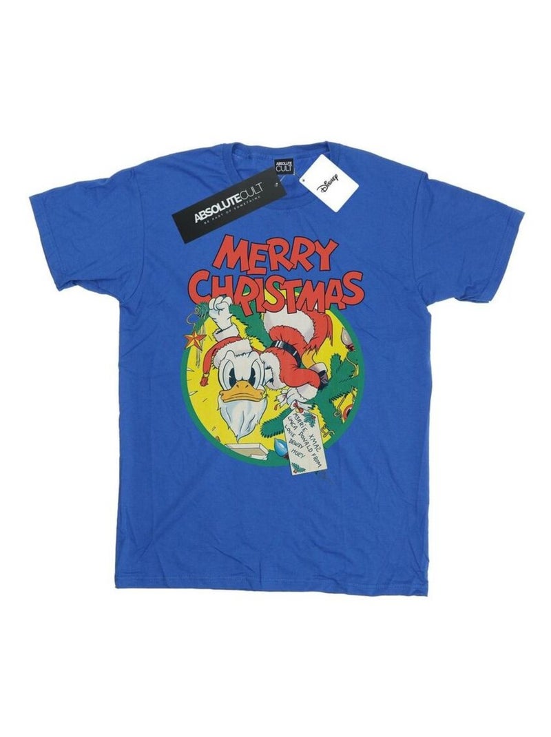 Disney - T-shirt MERRY CHRISTMAS Bleu roi - Kiabi