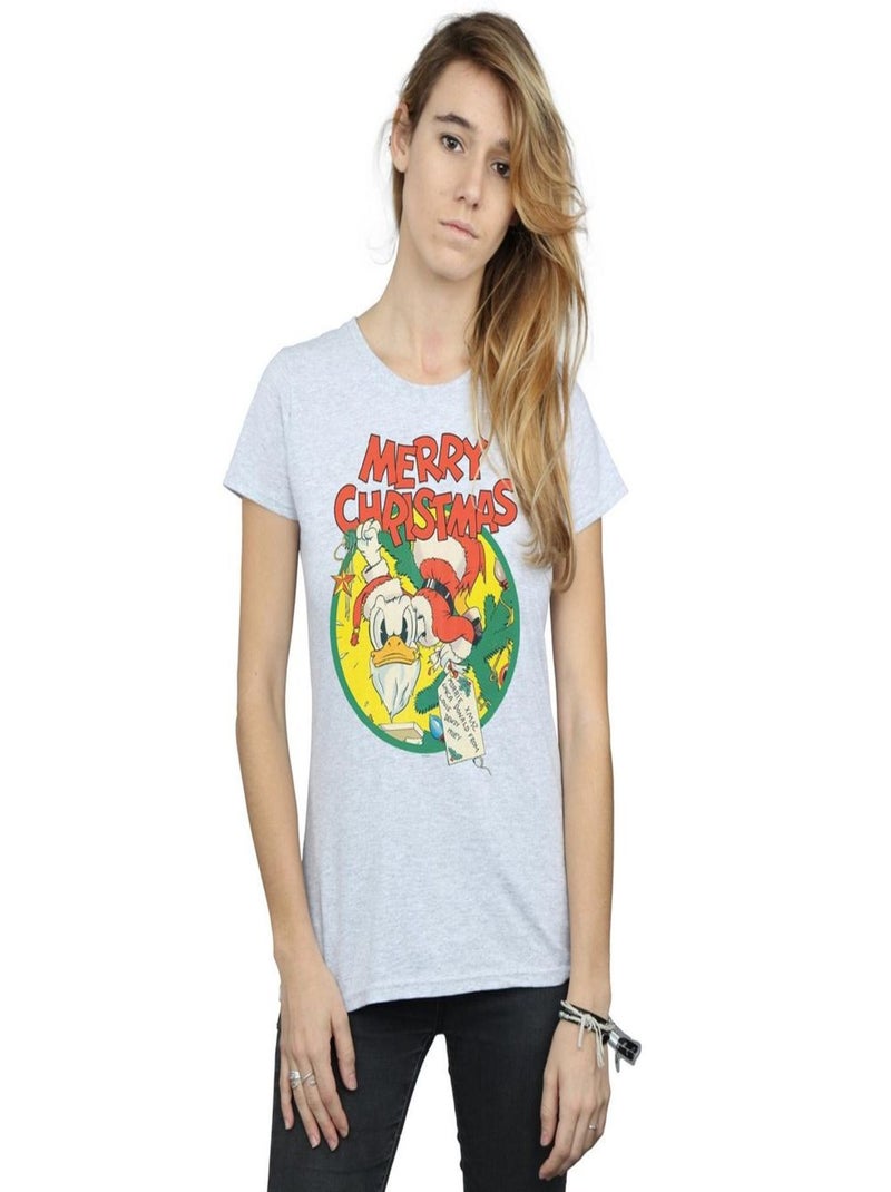 Disney - T-shirt MERRY CHRISTMAS Gris chiné - Kiabi