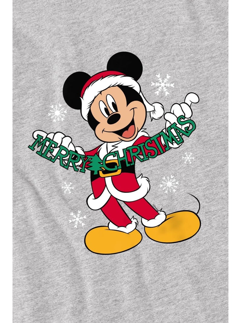 Disney - T-shirt MERRY CHRISTMAS Gris chiné - Kiabi