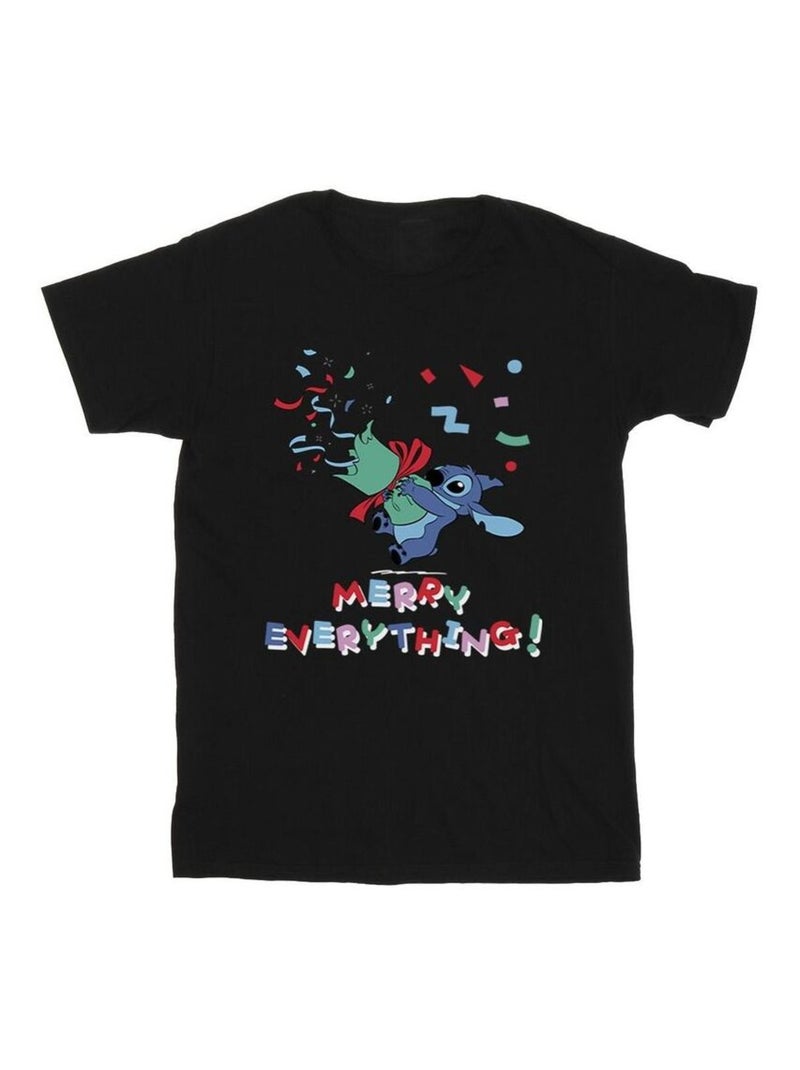 Disney - T-shirt MERRY EVERYTHING Noir - Kiabi