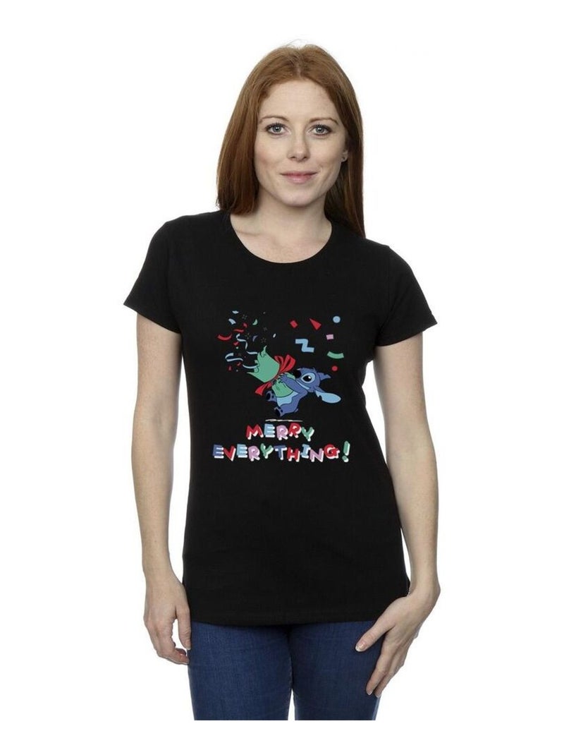 Disney - T-shirt MERRY EVERYTHING Noir - Kiabi