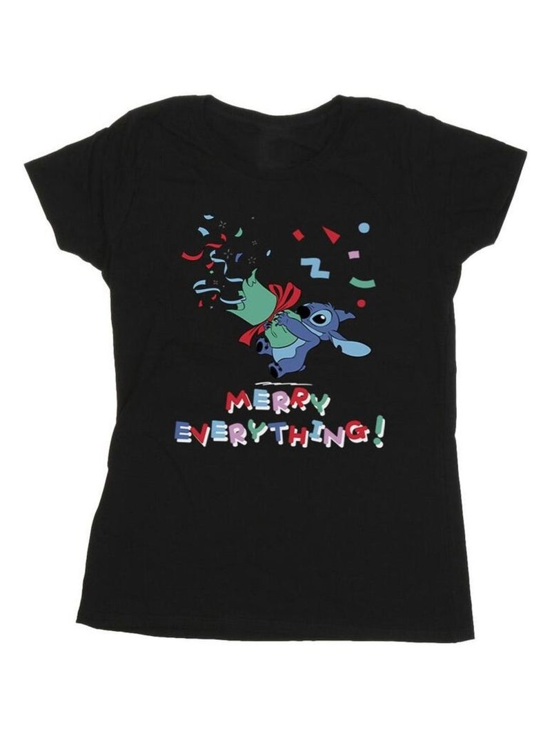 Disney - T-shirt MERRY EVERYTHING Noir - Kiabi
