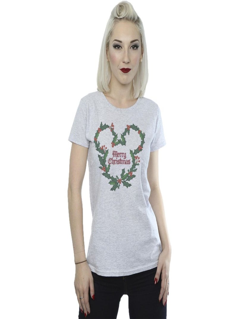 Disney - T-shirt MERRY HOLLY Gris chiné - Kiabi