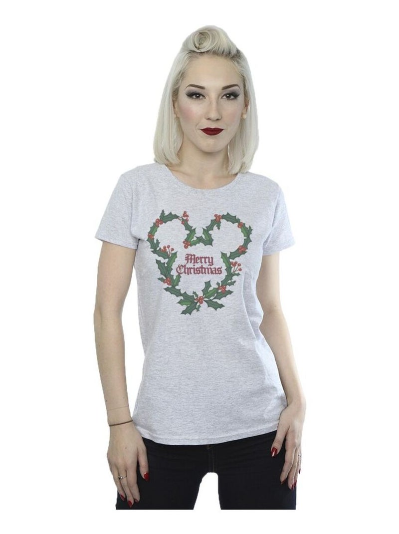 Disney - T-shirt MERRY HOLLY Gris chiné - Kiabi