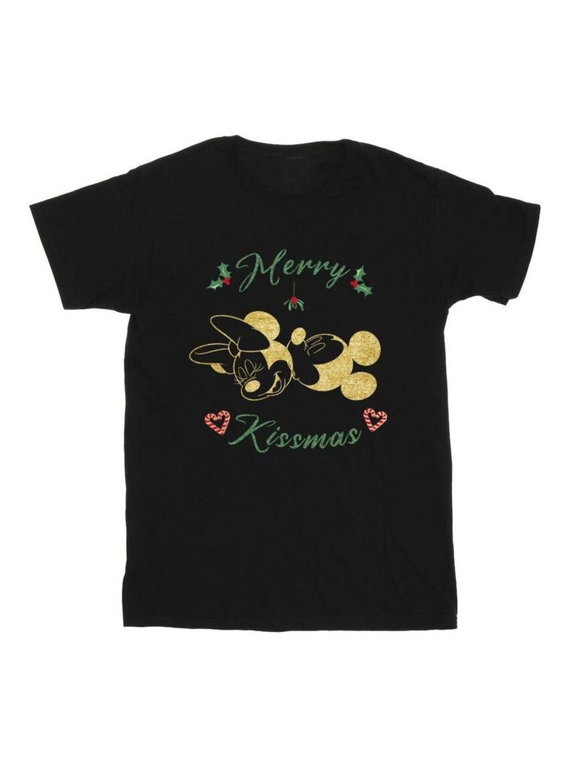 Disney - T-shirt MERRY KISSMAS Noir - Kiabi