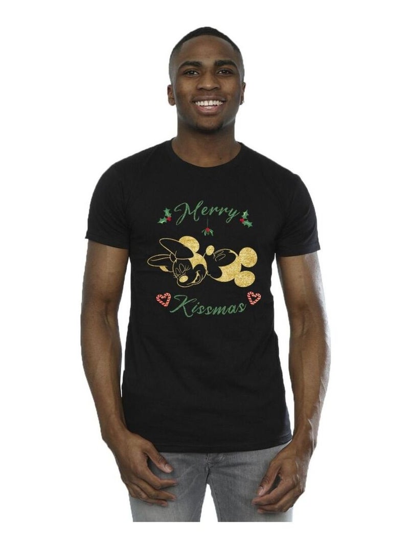 Disney - T-shirt MERRY KISSMAS Noir - Kiabi
