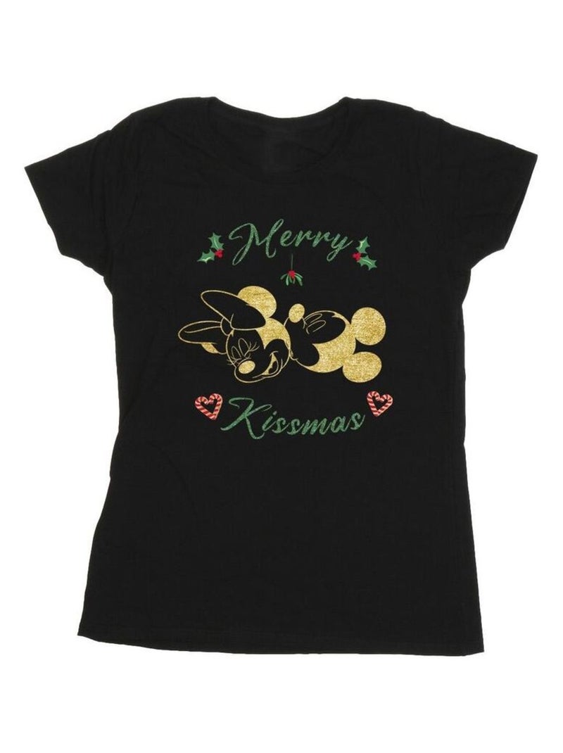 Disney - T-shirt MERRY KISSMAS Noir - Kiabi