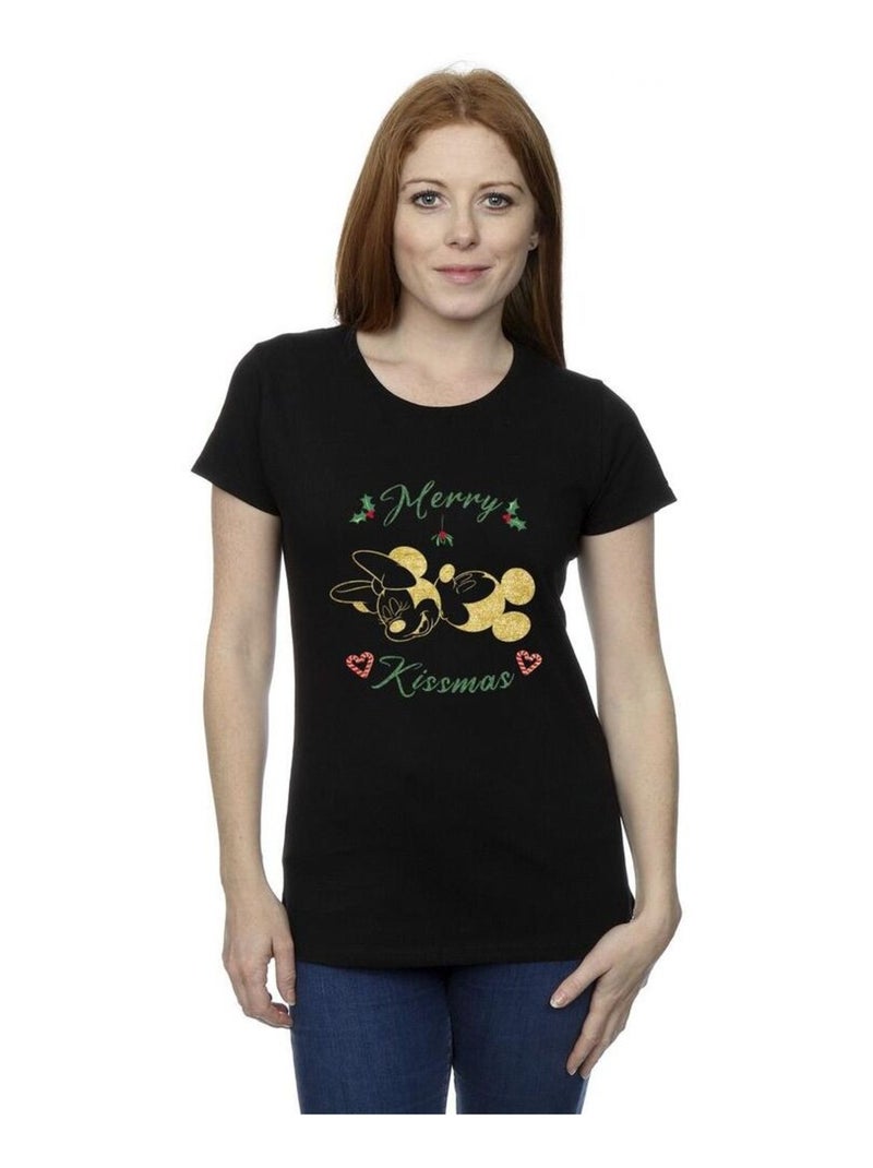 Disney - T-shirt MERRY KISSMAS Noir - Kiabi