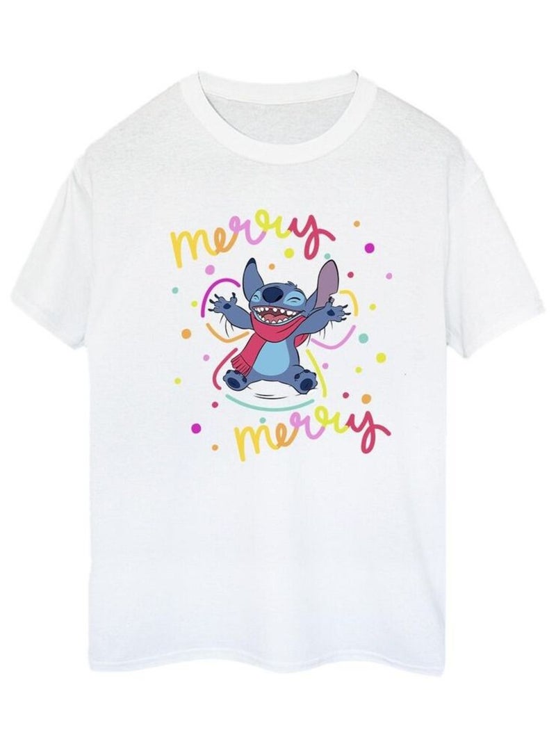 Disney - T-shirt MERRY RAINBOW Blanc - Kiabi