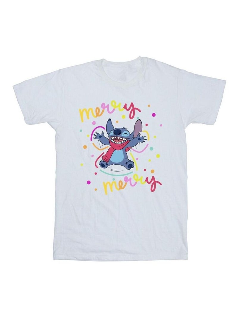 Disney - T-shirt MERRY RAINBOW Blanc - Kiabi