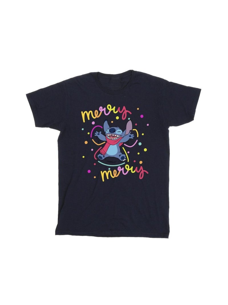 Disney - T-shirt MERRY RAINBOW Bleu marine - Kiabi