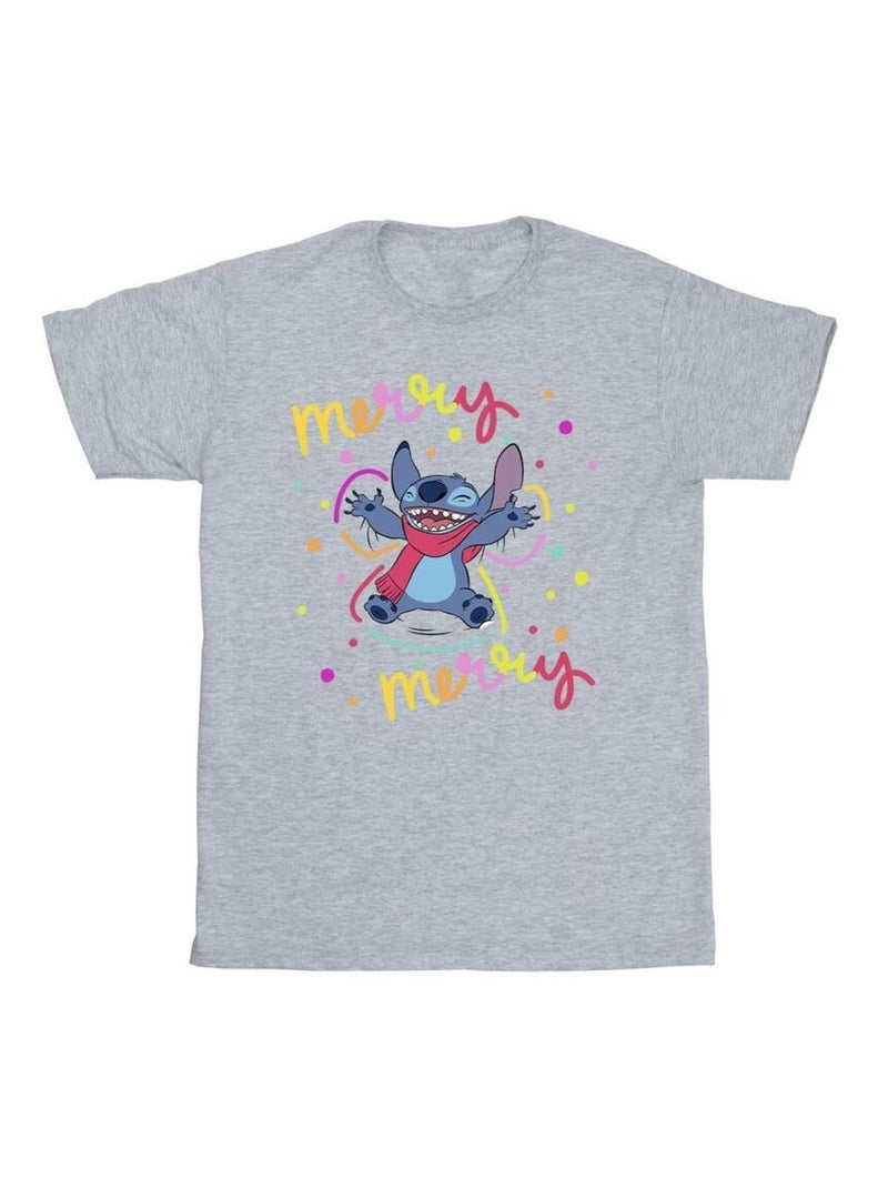 Disney - T-shirt MERRY RAINBOW Gris chiné - Kiabi
