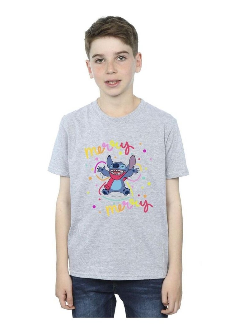Disney - T-shirt MERRY RAINBOW Gris chiné - Kiabi