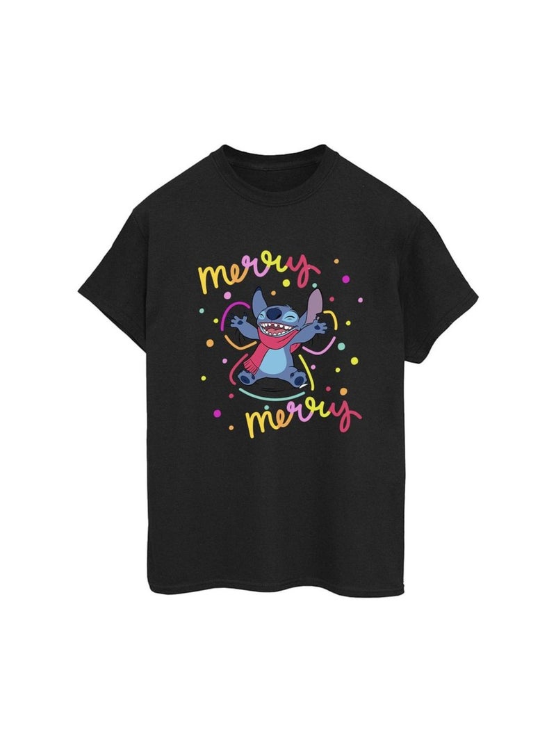 Disney - T-shirt MERRY RAINBOW Noir - Kiabi