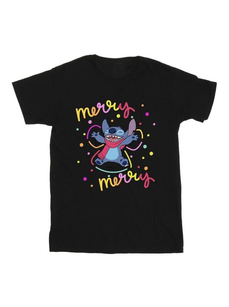 Disney - T-shirt MERRY RAINBOW Noir - Kiabi