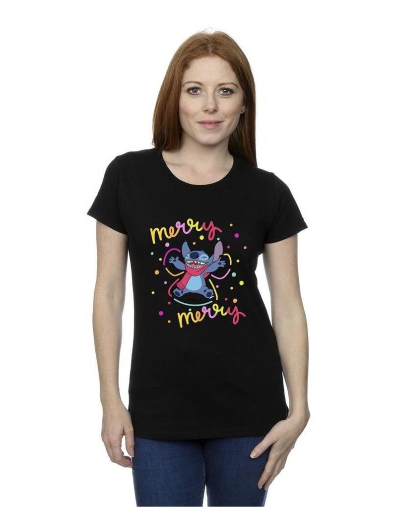 Disney - T-shirt MERRY RAINBOW Noir - Kiabi