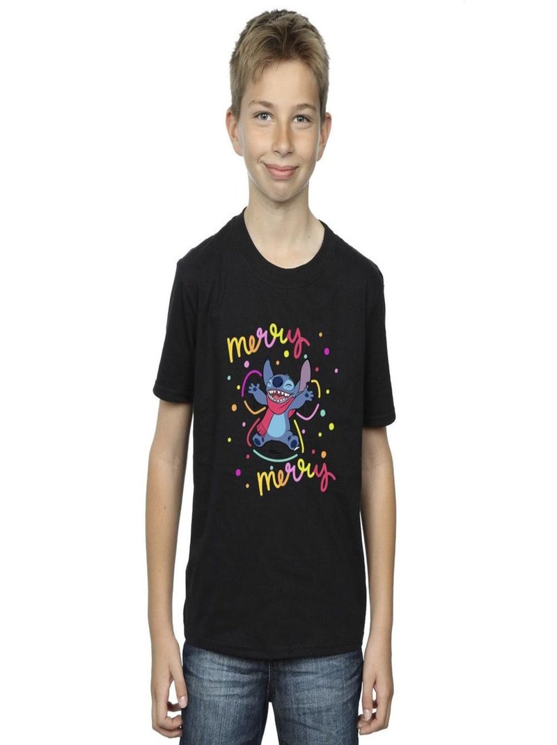 Disney - T-shirt MERRY RAINBOW Noir - Kiabi