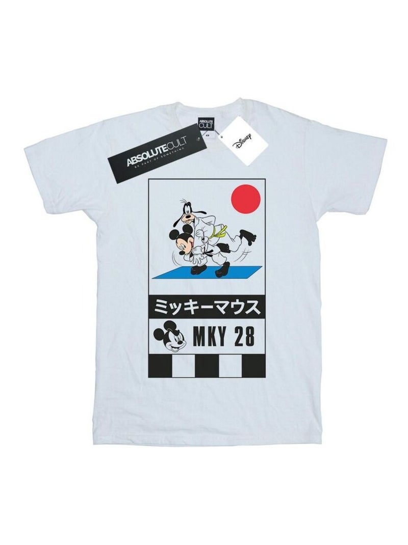 Disney - T-shirt MICKEY AND GOOFY KARATE Blanc - Kiabi