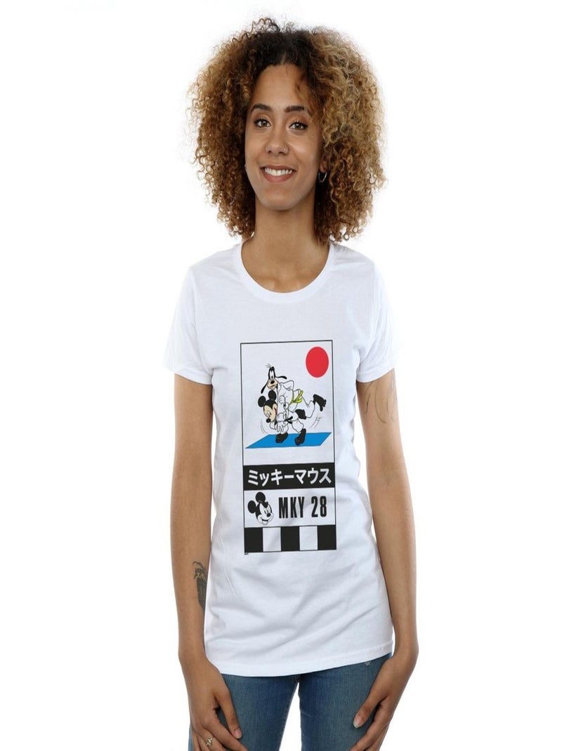 Disney - T-shirt MICKEY AND GOOFY KARATE Blanc - Kiabi