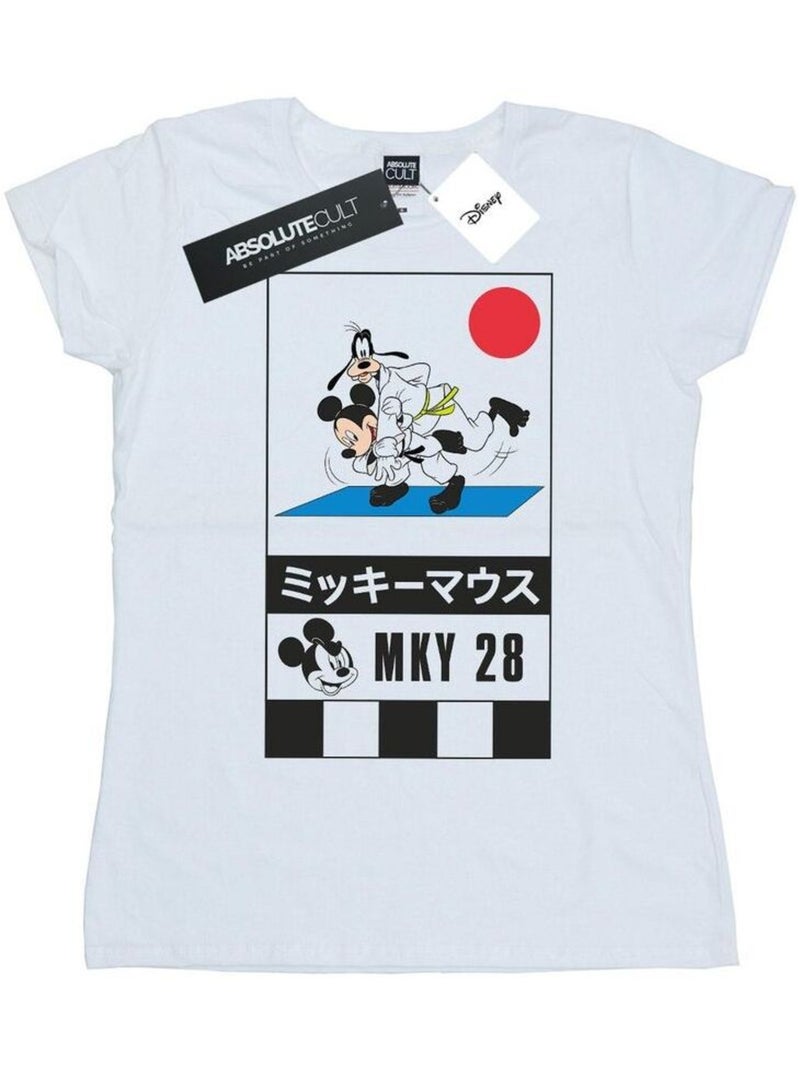 Disney - T-shirt MICKEY AND GOOFY KARATE Blanc - Kiabi