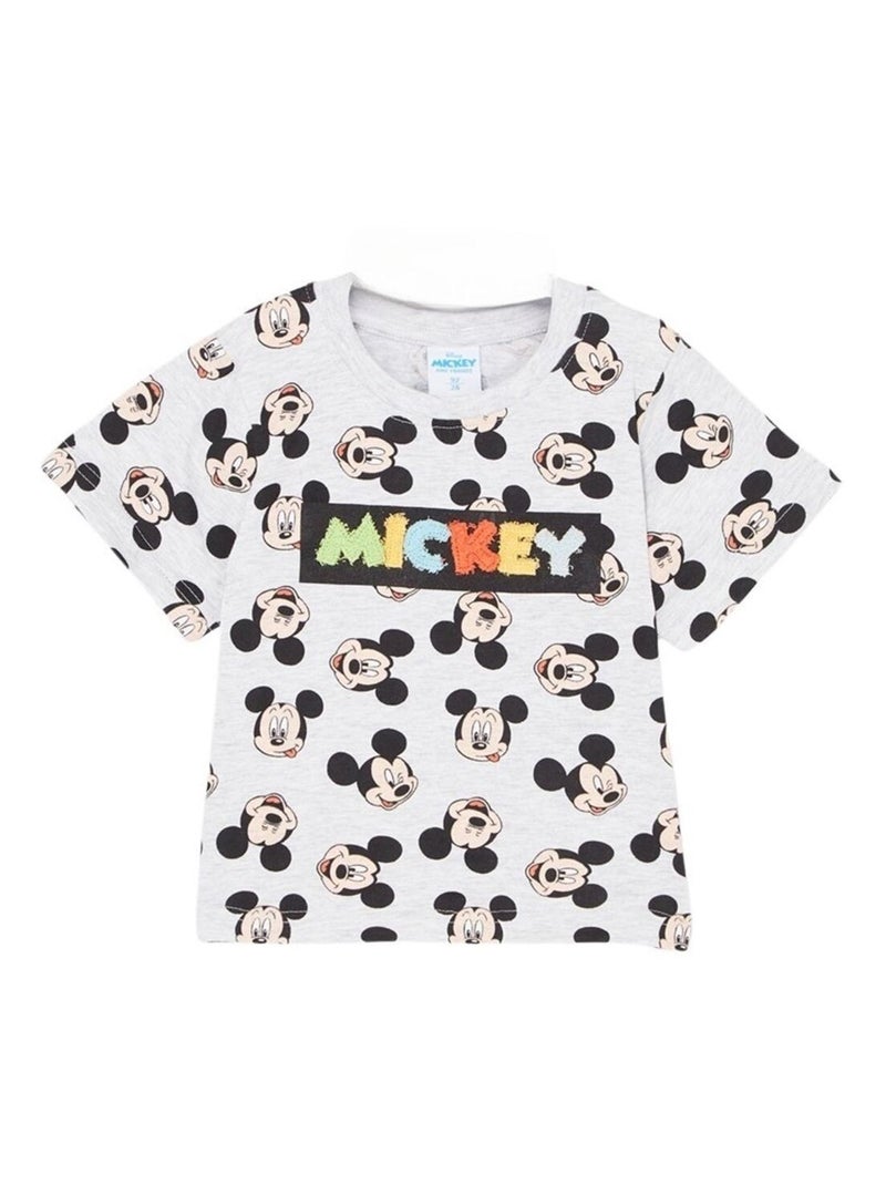 Disney - T-shirt Mickey Gris - Kiabi