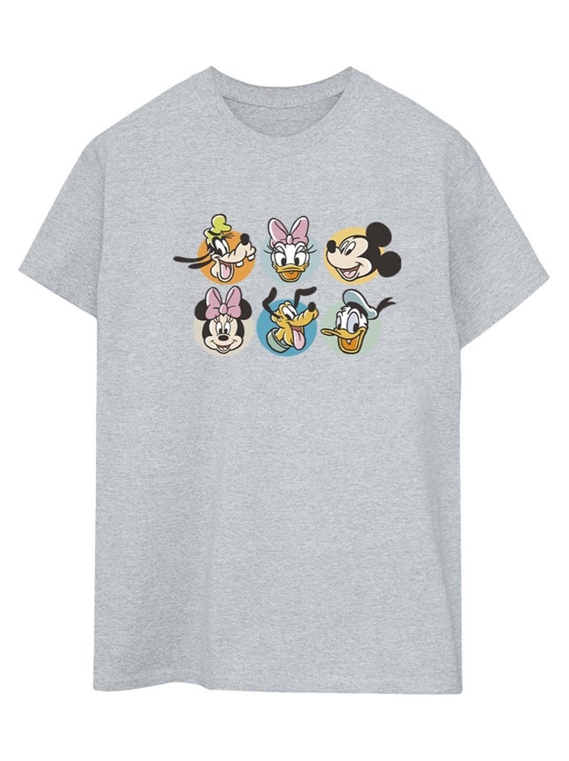 Disney - T-shirt MICKEY MOUSE AND FRIENDS Gris chiné - Kiabi