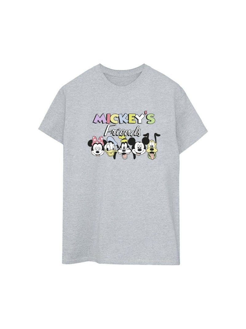 Disney - T-shirt MICKEY MOUSE AND FRIENDS Gris chiné - Kiabi