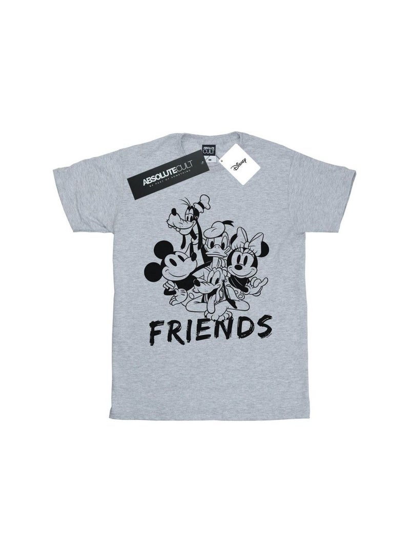 Disney - T-shirt MICKEY MOUSE AND FRIENDS Gris chiné - Kiabi