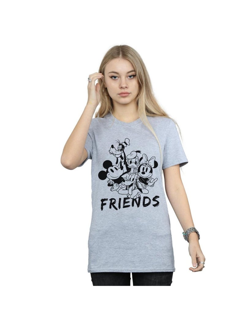 Disney - T-shirt MICKEY MOUSE AND FRIENDS Gris chiné - Kiabi