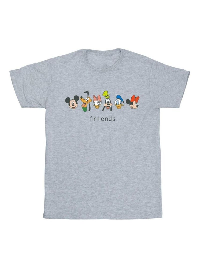 Disney - T-shirt MICKEY MOUSE AND FRIENDS Gris chiné - Kiabi