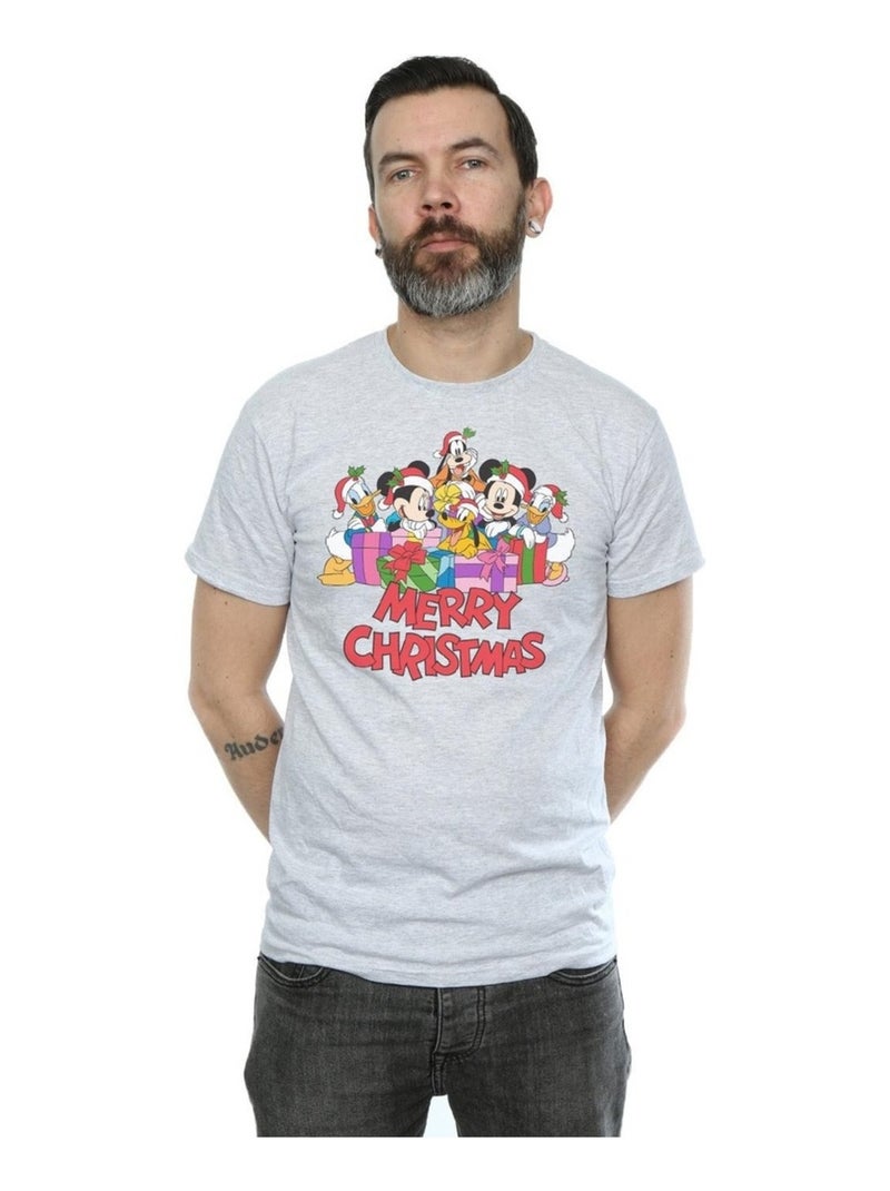 Disney - T-shirt MICKEY MOUSE AND FRIENDS Gris chiné - Kiabi