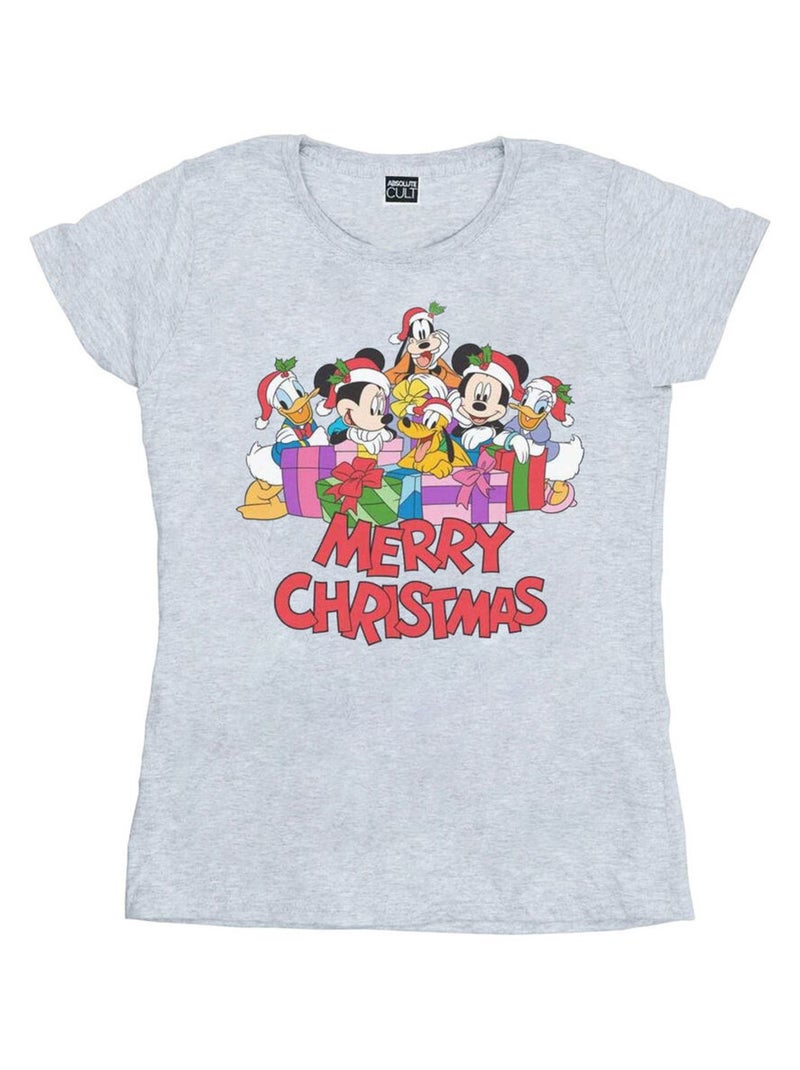 Disney - T-shirt MICKEY MOUSE AND FRIENDS Gris chiné - Kiabi
