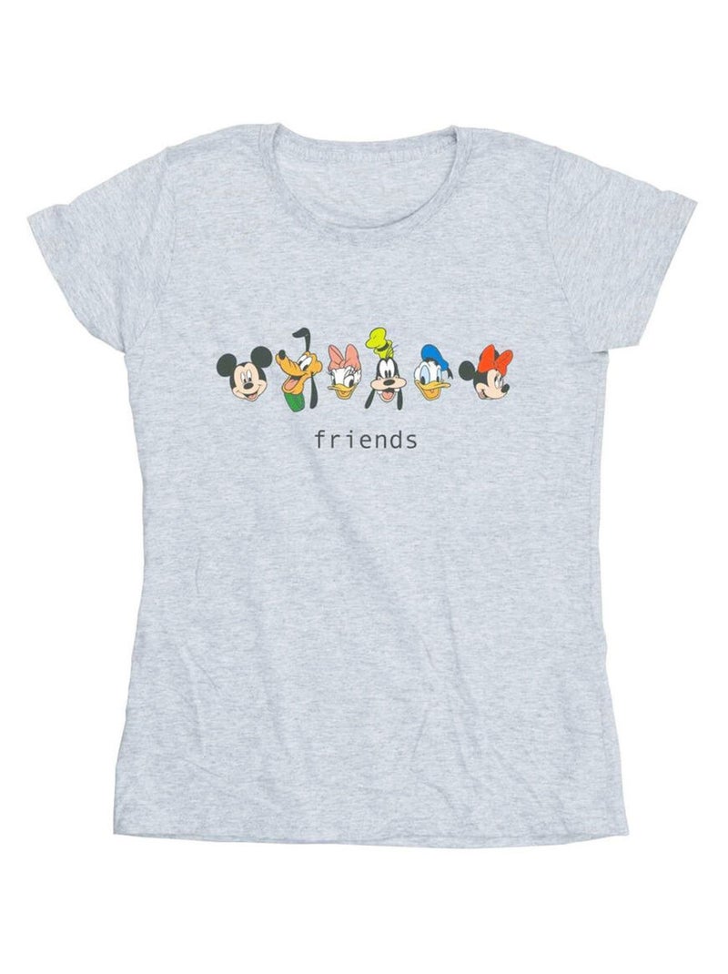 Disney - T-shirt MICKEY MOUSE AND FRIENDS Gris chiné - Kiabi