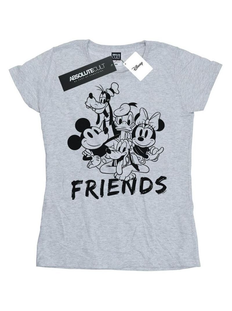 Disney - T-shirt MICKEY MOUSE AND FRIENDS Gris chiné - Kiabi