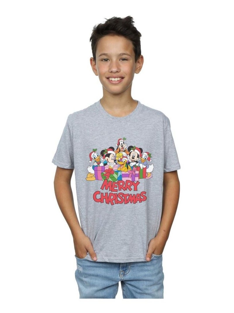 Disney - T-shirt MICKEY MOUSE AND FRIENDS Gris chiné - Kiabi