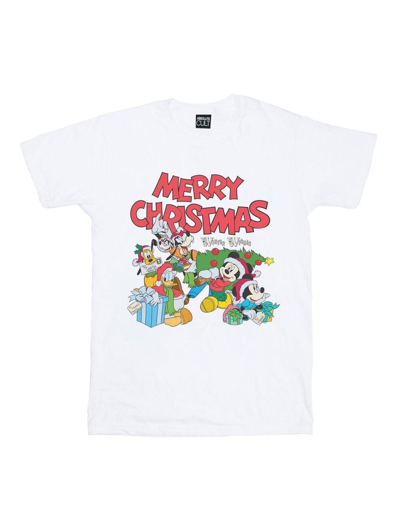 Disney - T-shirt MICKEY MOUSE AND FRIENDSWINTER WISHES Blanc - Kiabi
