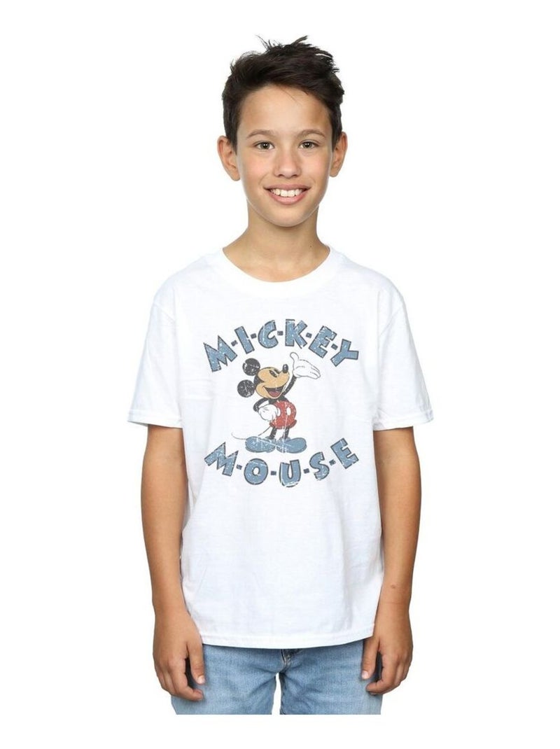 Disney - T-shirt MICKEY MOUSE Blanc - Kiabi