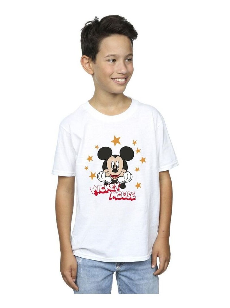 Disney - T-shirt MICKEY MOUSE Blanc - Kiabi