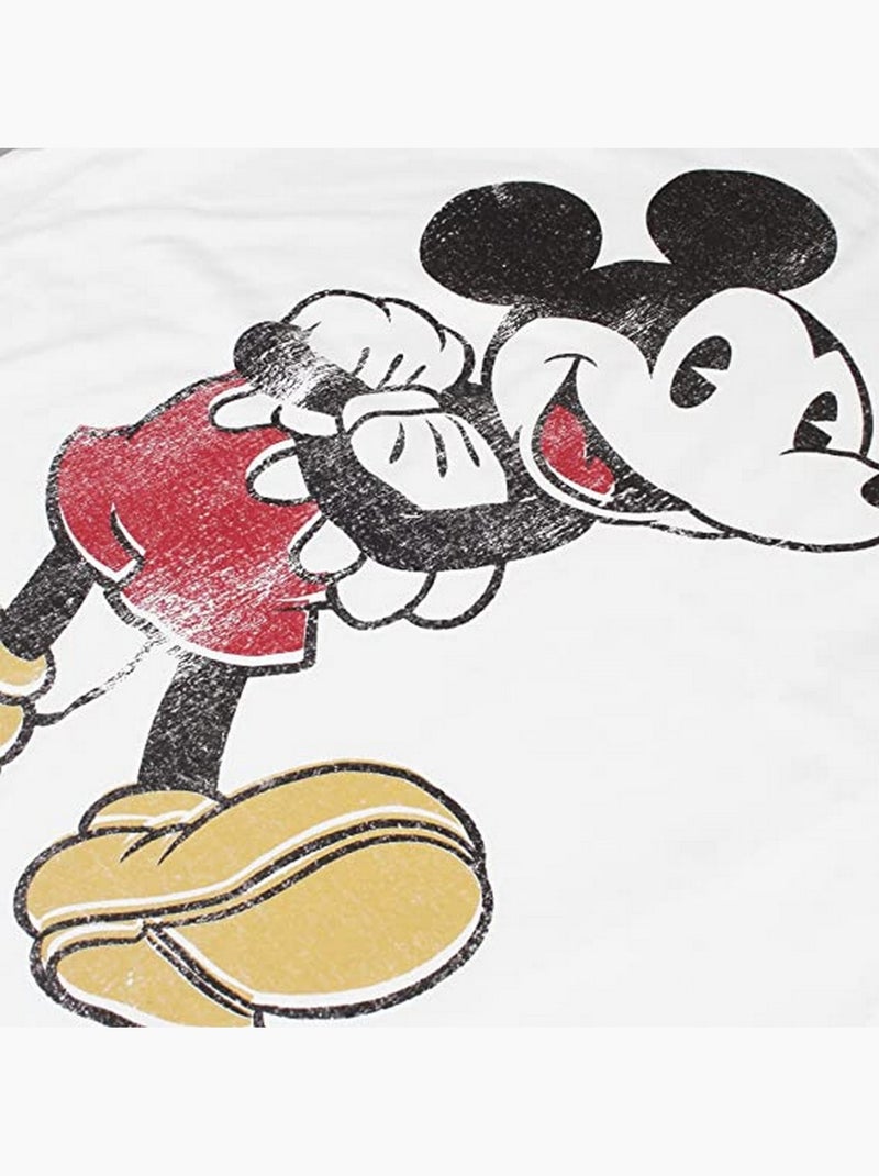 Disney - T-shirt (Mickey Mouse) Blanc / Noir / Rouge - Kiabi