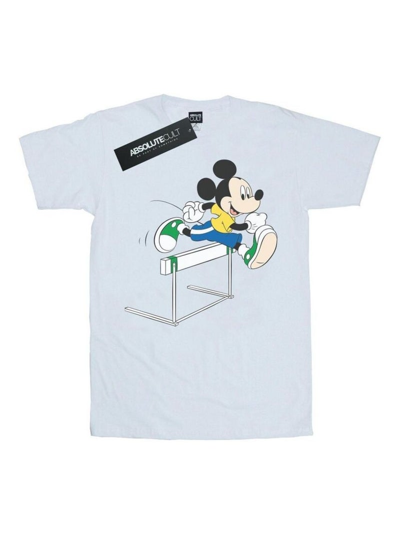 Disney - T-shirt MICKEY MOUSE HURDLES Blanc - Kiabi