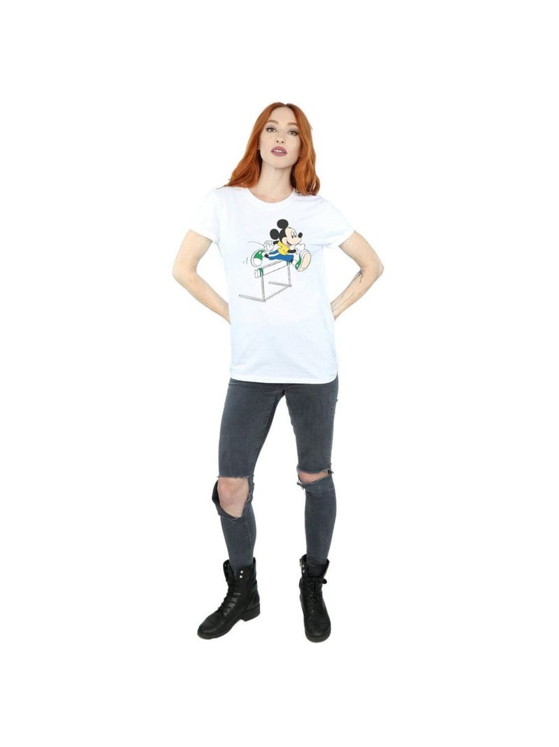 Disney - T-shirt MICKEY MOUSE HURDLES Blanc - Kiabi